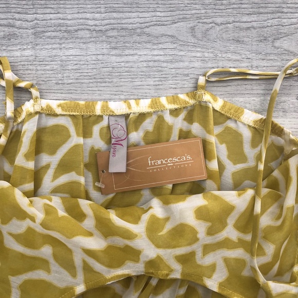 NWT Francesca’s Yellow Flowy Dress - Picture 3 of 5